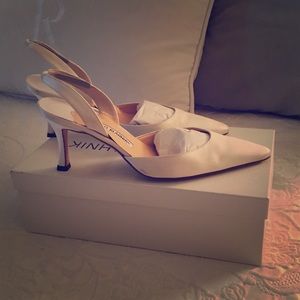 Manolo Blahnik satin slingback (used)